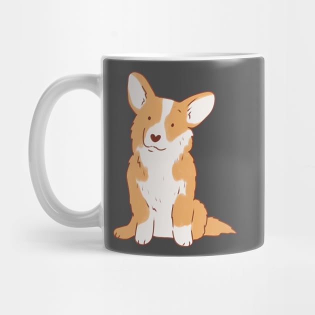 corgi dog illustration by Mayarart